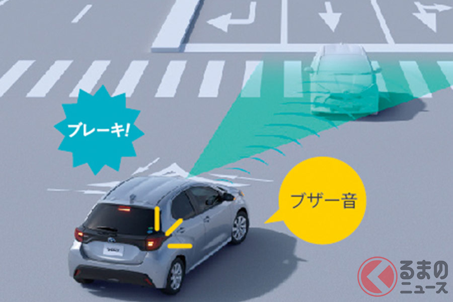 交差点右左折時の対向直進車・右左折時の対角方向からくる横断車を検知