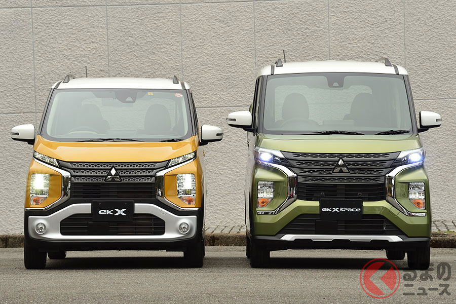 黄色と緑で相性が良い三菱「eKクロス」と「eKクロススペース」