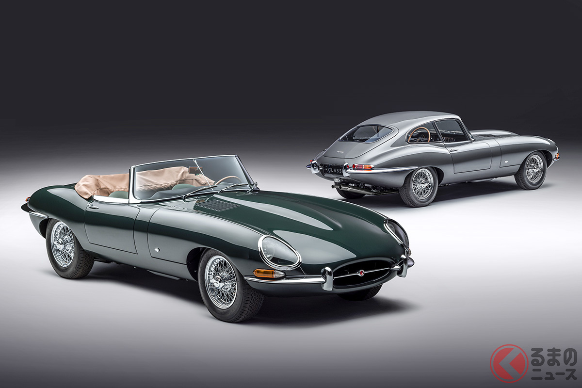 「Eタイプ60コレクション」と命名された2台ペアのEタイプは、6セット(合計12台)のみフルレストアし販売される