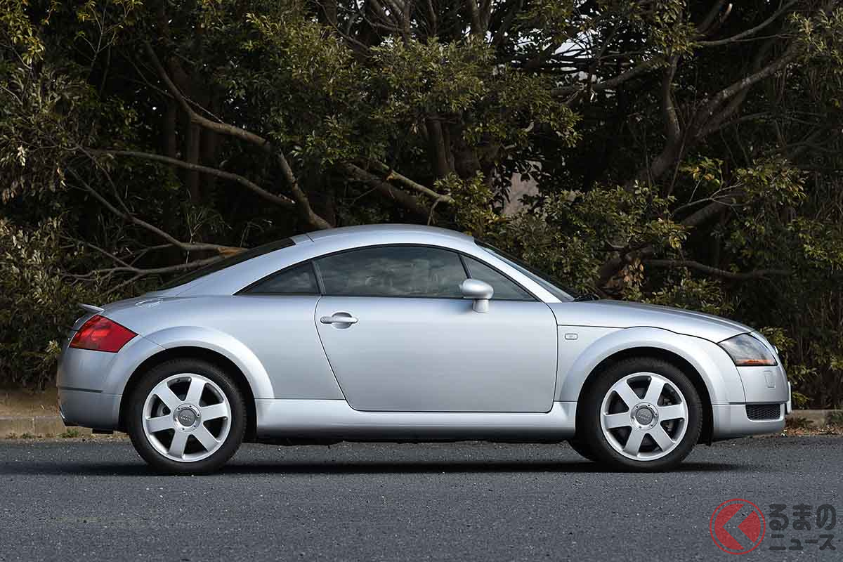 アウディ初代「TT」のサイドシルエット。これぞTTのスタイリングだ