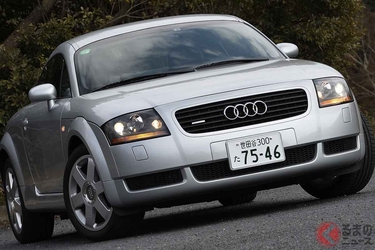 アウディ初代「TT」。久しぶりに見ても斬新なスタイリングだ