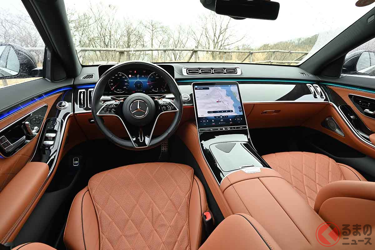 メルセデス・ベンツ新型「Sクラス」のインパネ。左ハンドル仕様