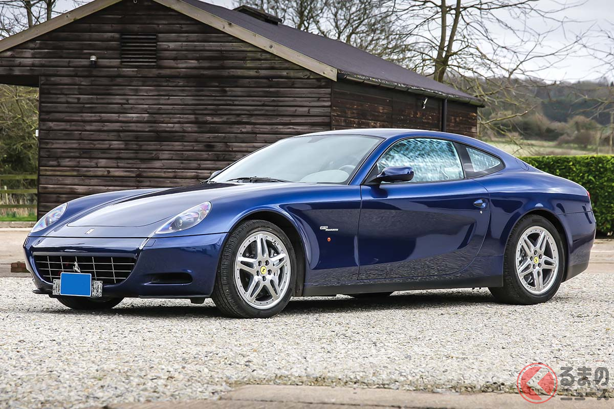 パリ・サロンのフェラーリブースに展示されたヒストリーを持つフェラーリ「612 スカリエッティ」(C)2020 Courtesy of RM Sotheby's