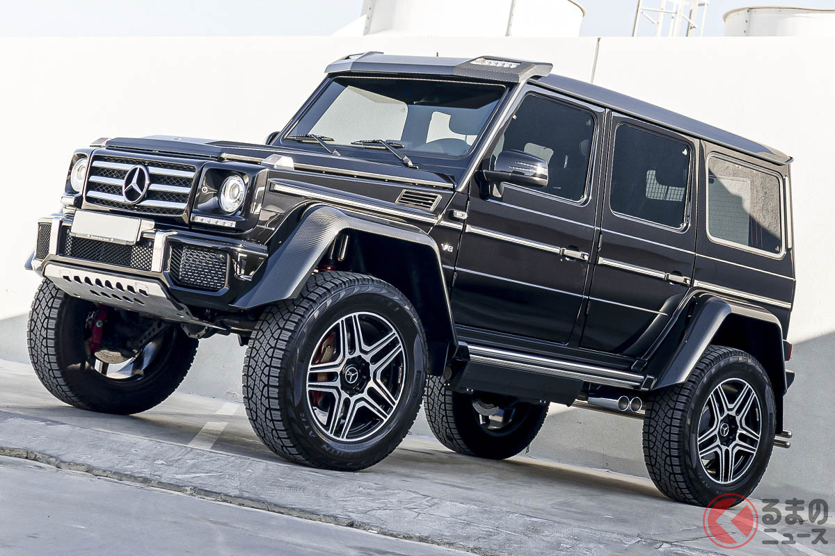 日本国内では2015年2月から同年5月末までの受注のみが限定で受け付けられ、新車価格は3510万円だったメルセデス・ベンツ「G500 4×4スクエアード」(C)2021 Courtesy of RM Sotheby's