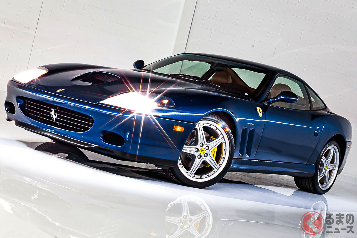 6速MTではなく「F1マチック」であるにも関わらず、なかなか高額なプライスで落札された「575Mマラネロ」(C)2021 Courtesy of RM Sotheby's