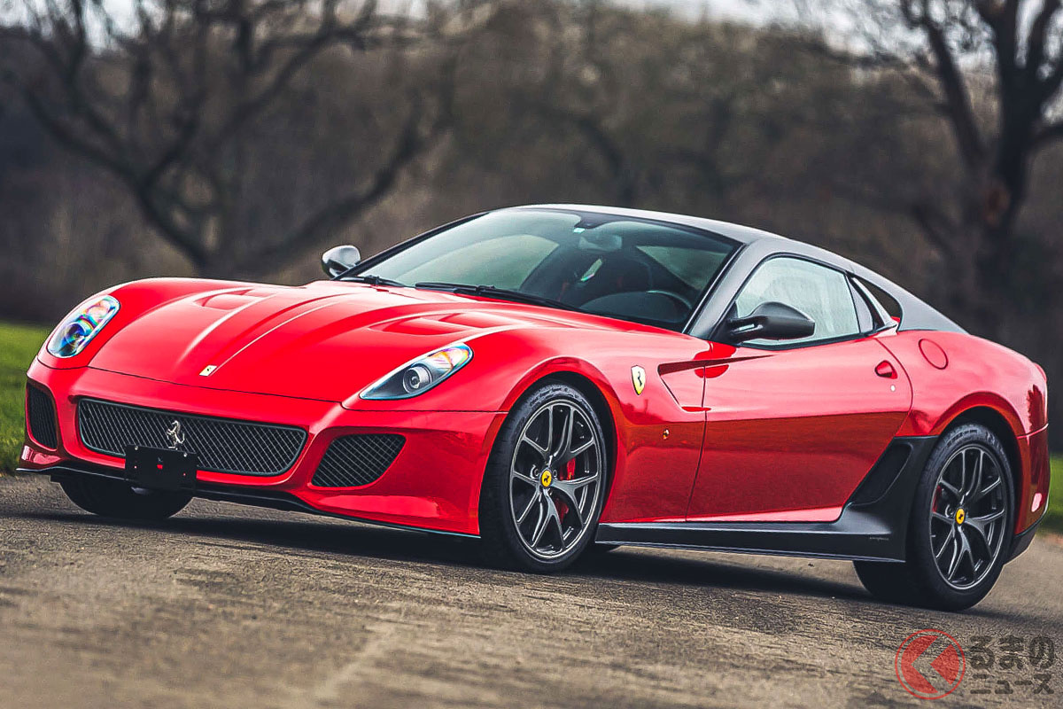 2010年に日本へとデリバリーされた左ハンドル仕様のフェラーリ「599 GTO」(C)Silverstone Auctions Limited 2021