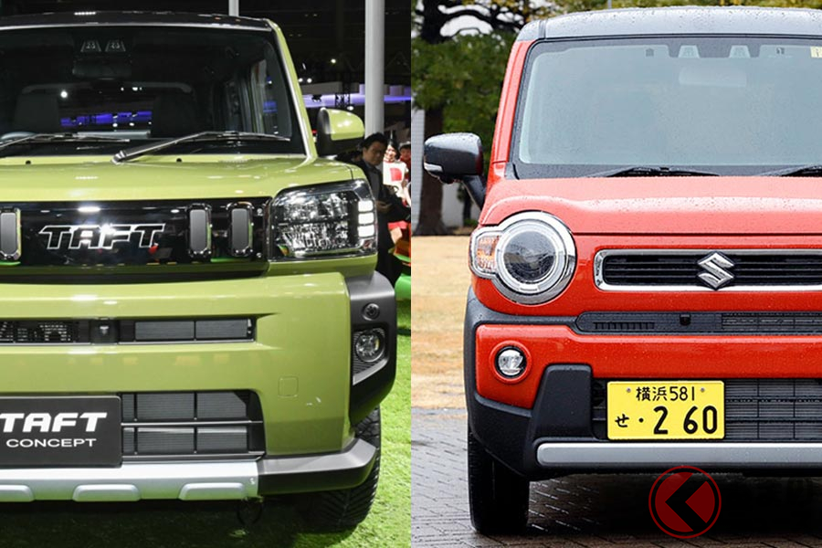 左:ダイハツ「タフト」/右:スズキ「ハスラー」