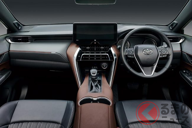 トヨタ新型ハリアーの内装色はコントラストを抑えた色合い