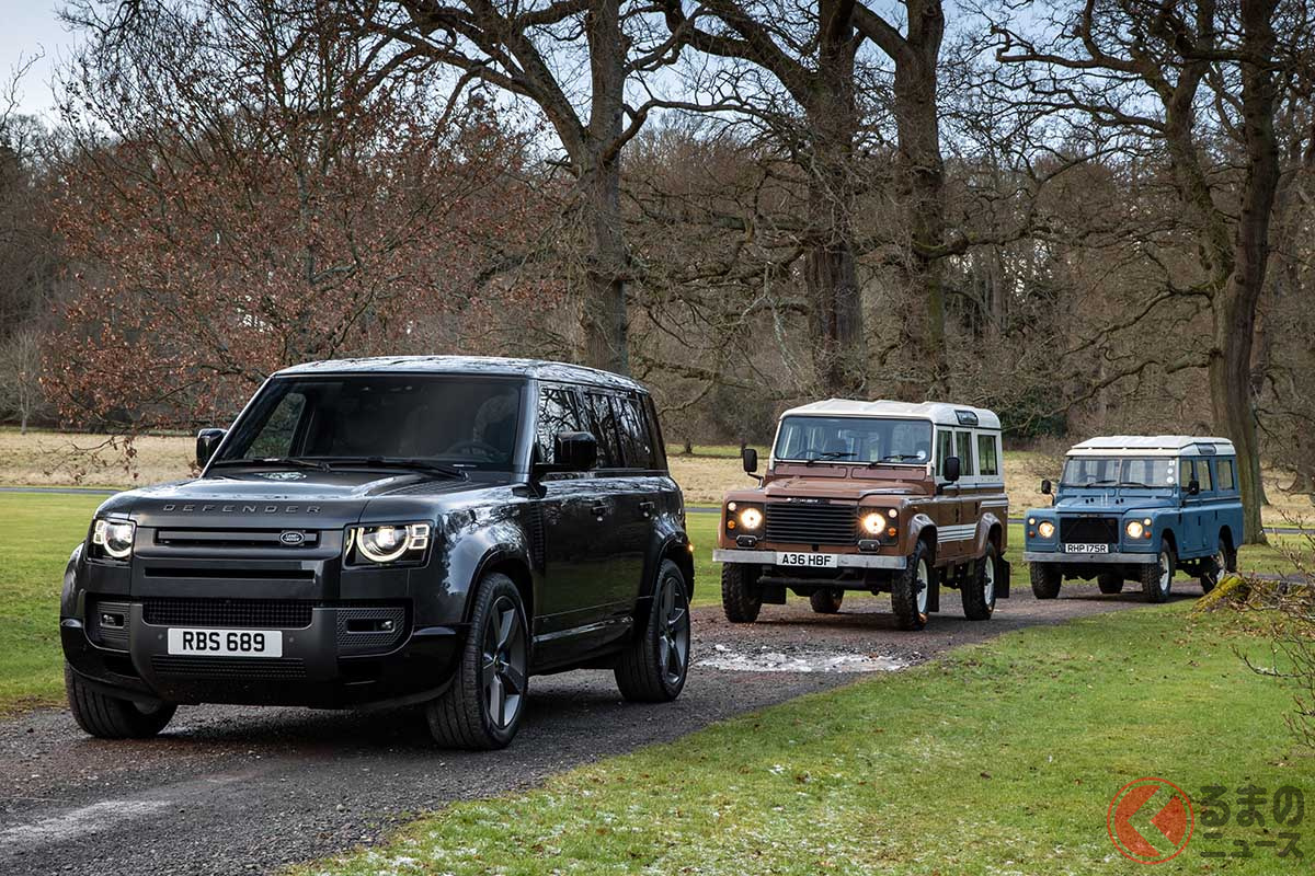 ランドローバー90世代から続くホイールベースでのグレード分けは、ディフェンダーの特徴。ドア数やオプションなどが異なり、共通するシンプルなデザインは上級志向のレンジローバーとは似て非なるものだ(C)ジャガー・ランドローバー