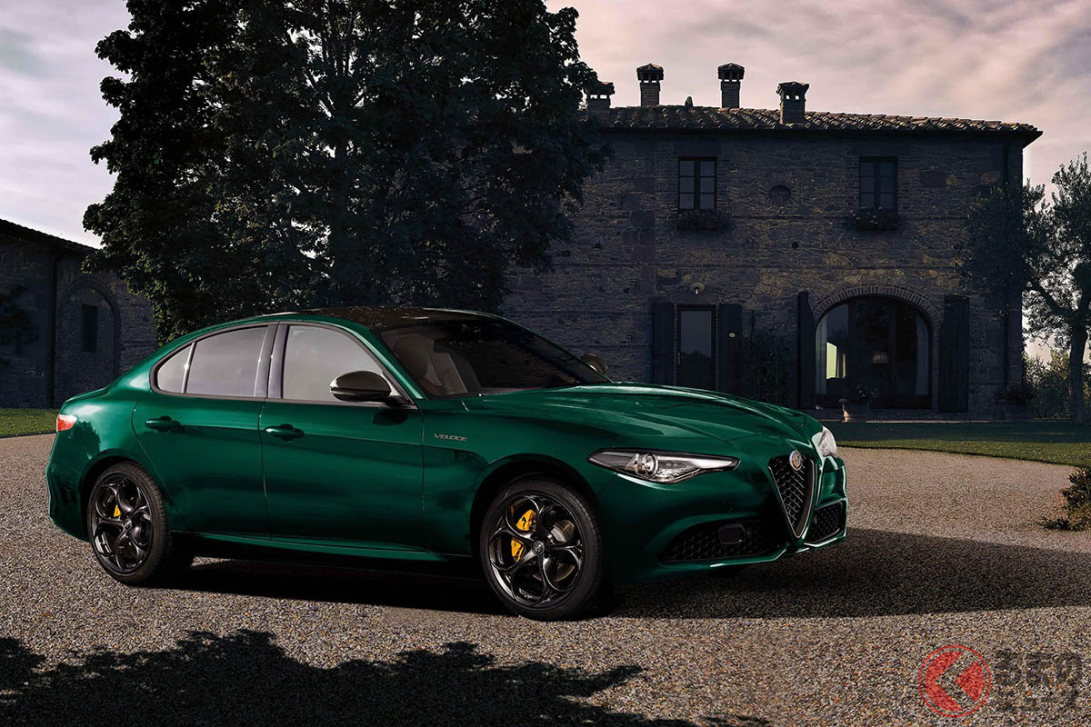 ヴィスコンティ家に着想を得た特別なグリーンをまとった限定車「ジュリア2.0ターボ ヴェローチェ・ヴィスコンティ エディション」