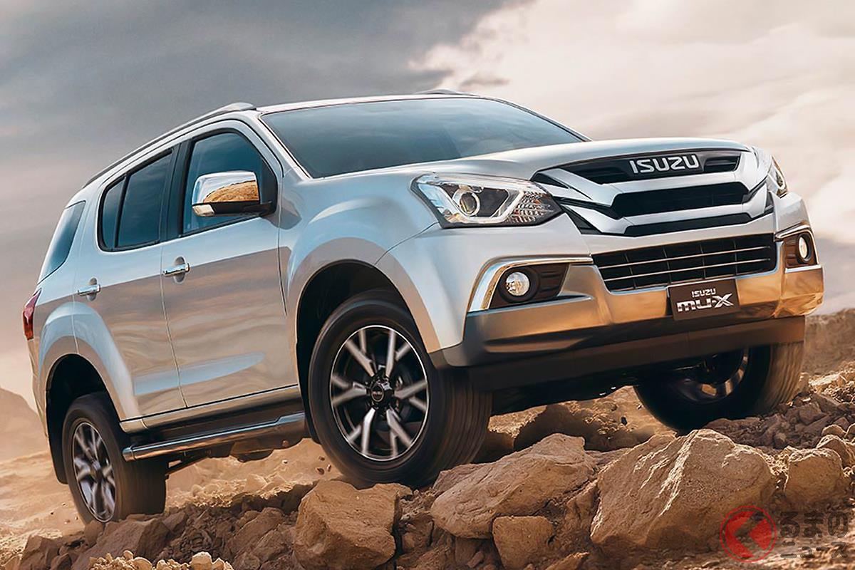 力強いマスクにスマートなボディの対比がユニークな「mu-X」