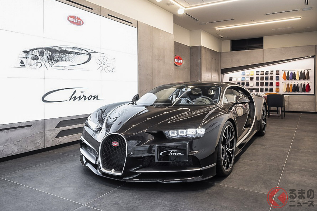 国内唯一のショールーム「ブガッティ東京」。ショールームには車両を1台展示