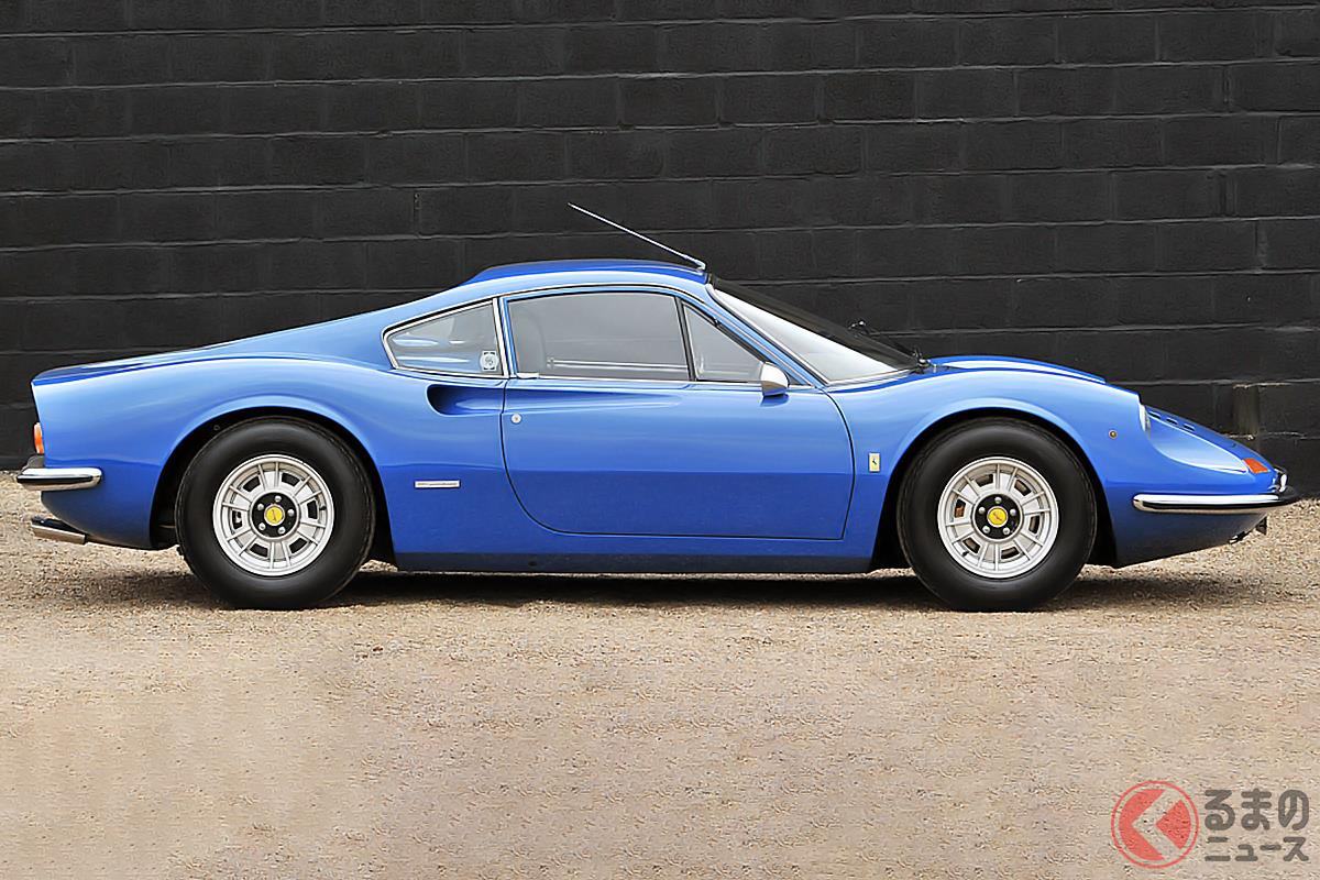 美しいミッドシップスポーツカーの代名詞のような「ディーノ246GT」