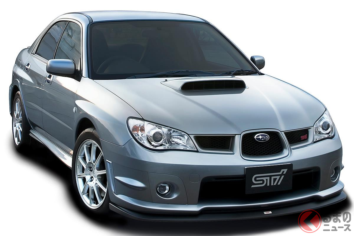 スバル車のなかでもとくに迫力あるダクトの「インプレッサWRX STI」