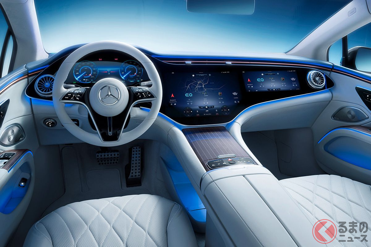 メルセデス・ベンツのフラッグシップ電動サルーン、新型「EQS」のインパネ
