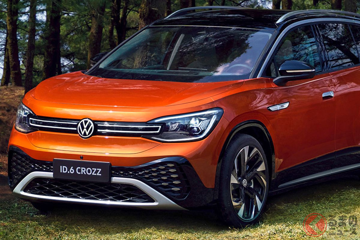 上海モーターショー2021で世界初公開されたVWの電動SUV「ID.6 CROZZ」