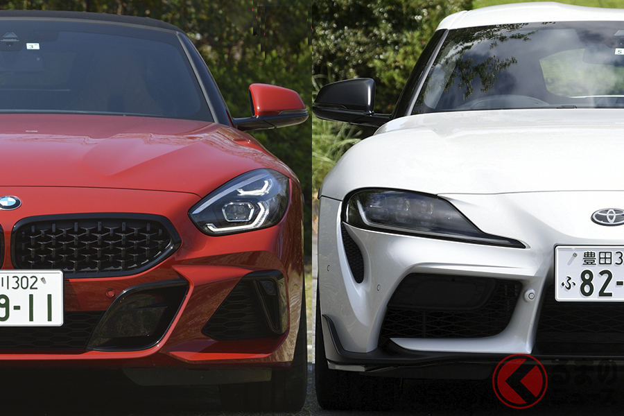 オーストリアにある同じ工場で作られ、日本で輸入されるトヨタ「スープラ」とBMW「Z4」