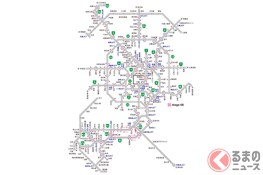 stage 06:ストイック周回コース/B〜K6〜K1〜K5周回