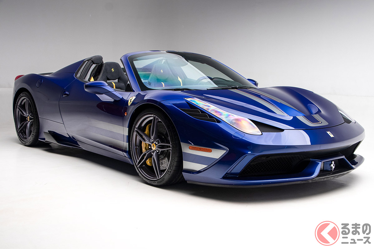 テーラーメイドでセンスよくカスタムされた「458スペチアーレA」(C)2021 Courtesy of RM Sotheby's