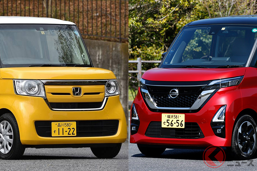 ホンダ「N-BOX」(写真左)と日産「ルークス」