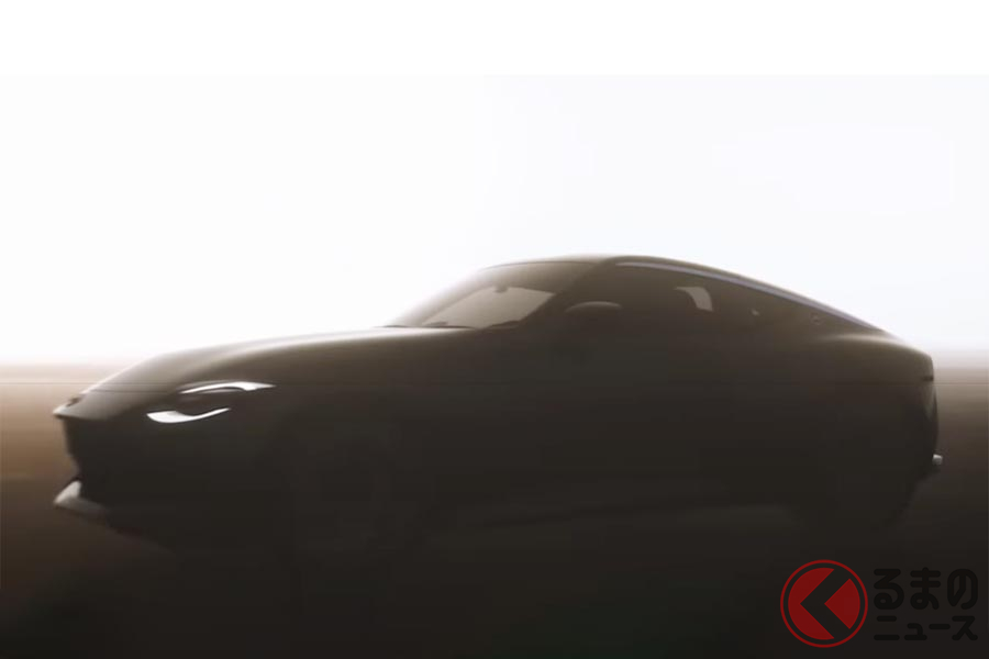 日産新型「フェアレディZ」（Z35）のシルエット（日産公式動画より）