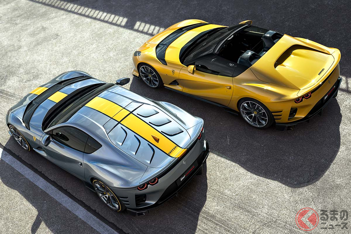 「812コンペティツィオーネ」は、クーペとオープンの2台同時に発表された