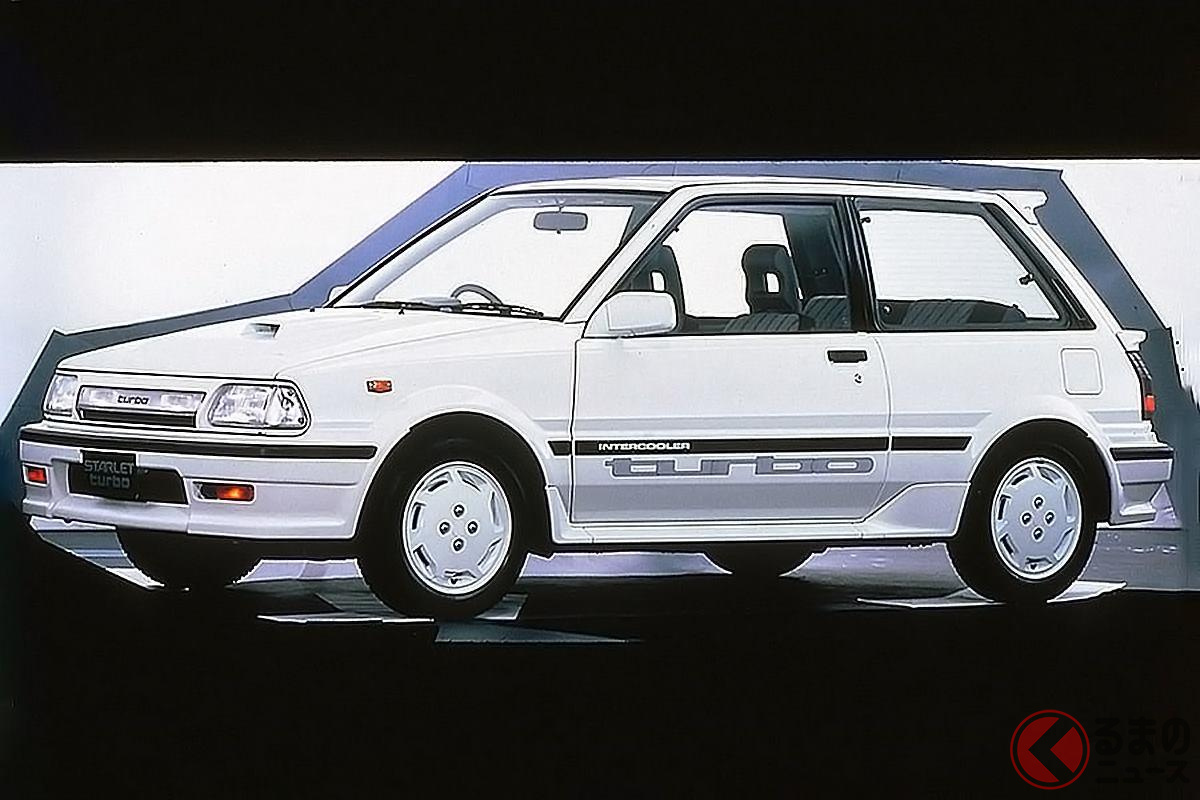軽量かつ高剛性のシャシでモータースポーツでも活躍した「スターレット」(画像はターボS)