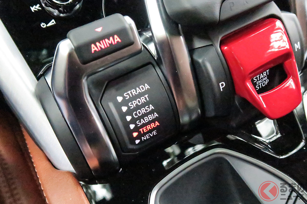 走行モードは未舗装路の「TERRA」を選択