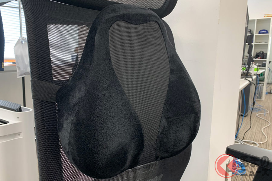 背筋をサポートするタイプのクッションもある