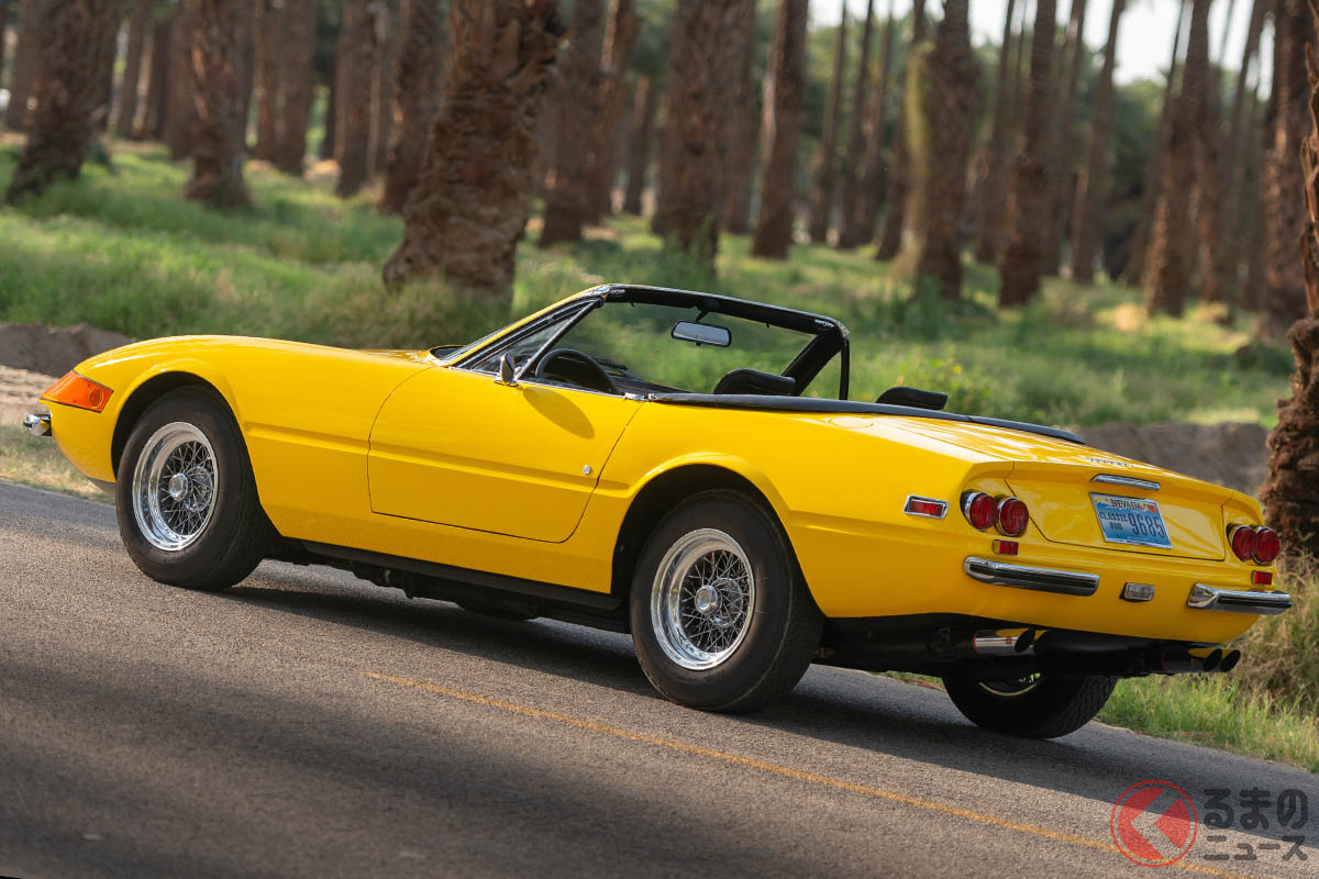 フェラーリ・クラシケの認証を取得している出品車「デイトナ・スパイダー」は36番目に生産された個体だ(C)2021 Courtesy of RM Sotheby's