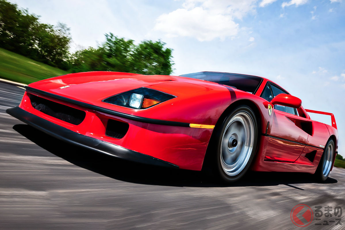 バブル時代に新車価格の4倍以上の2億円ものプレ値がついた「F40」(C)2021 Courtesy of RM Sotheby's