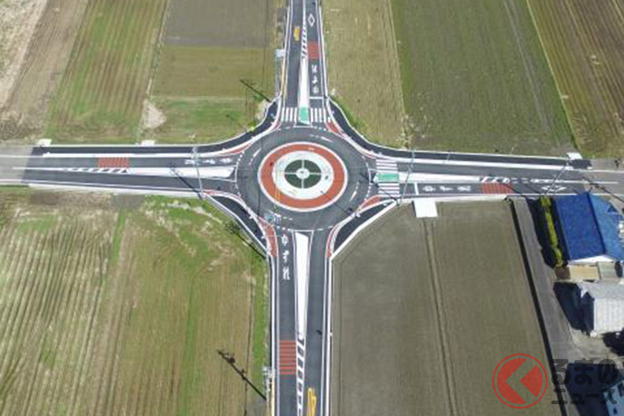 静岡県焼津市のラウンドアバウト