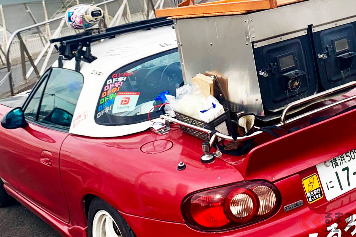 なぜマツダ「ロードスター」で焼き芋の移動販売を始めた? 夏場はどうしているの?(画像提供:鬼いちゃん)