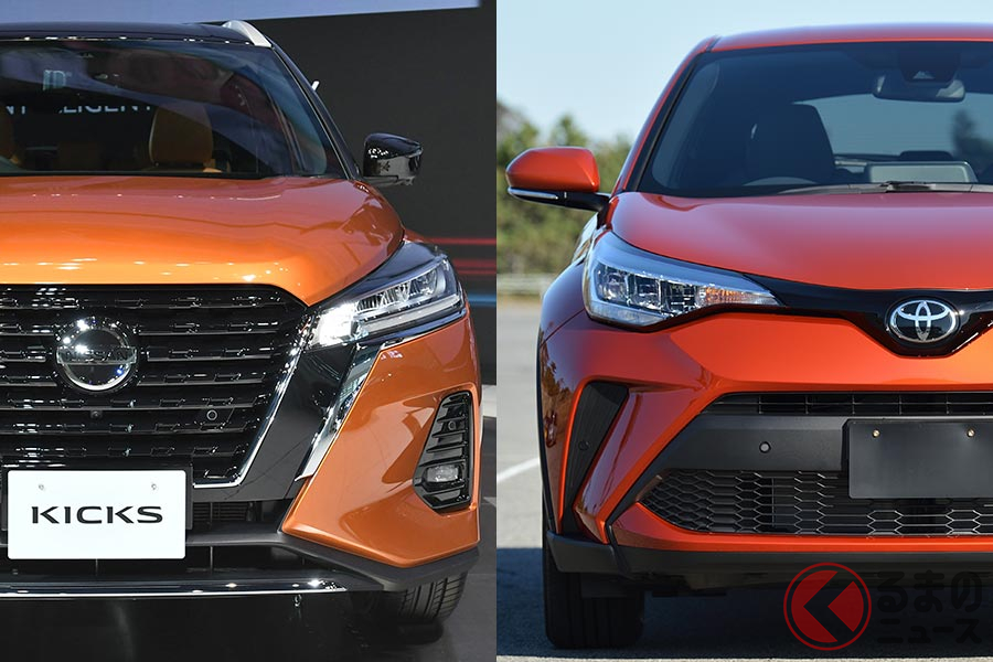 左:日産 新型キックス/右:トヨタ C-HR