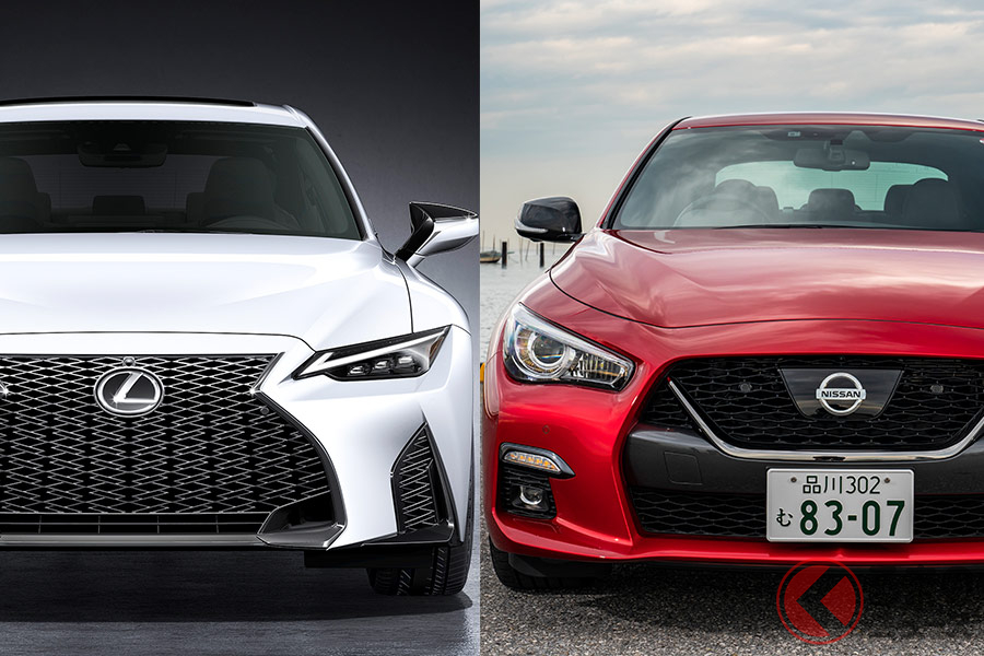 FRスポーツセダンとしてライバルといえなくもないISとスカイライン