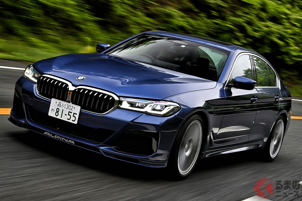 上品な走りの「Comfort」から走行モードを「Sports」に切り替えると、スーパーカー的な愉悦をもたらしてくれるアルピナ「B5」