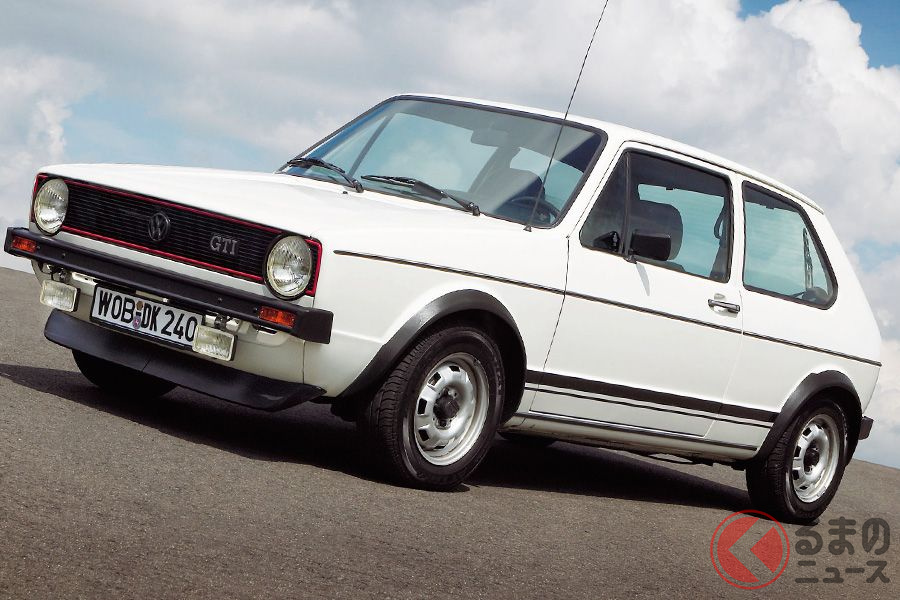 1976年に登場した初代「ゴルフGTI」。最高速度は183km／hだった