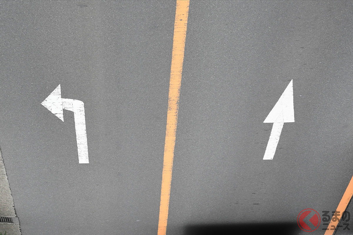 道路上の実線矢印はどのような役割があるのか?