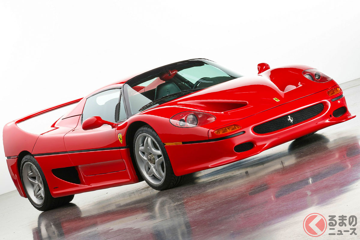 スペチアーレの中でも「F40」と「エンツォ」の間に作られた「F50」の人気はこれまで今ひとつだったが、ようやく評価される時代がやってきた(C)2021 Courtesy of RM Sotheby's