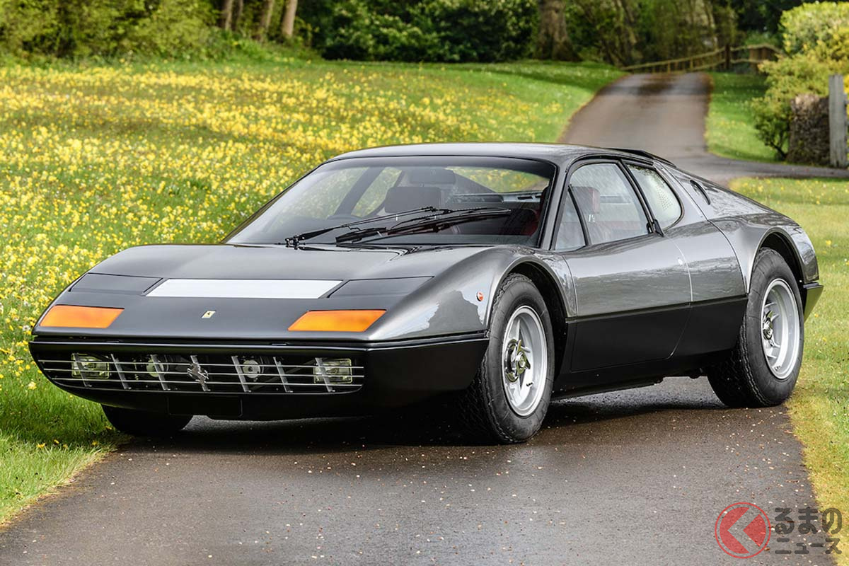 387台が作られたといわれる365GT4/BBのうち、わずか58台のみという英国マーケット向け右ハンドル仕様(C)2021 Courtesy of RM Sotheby's