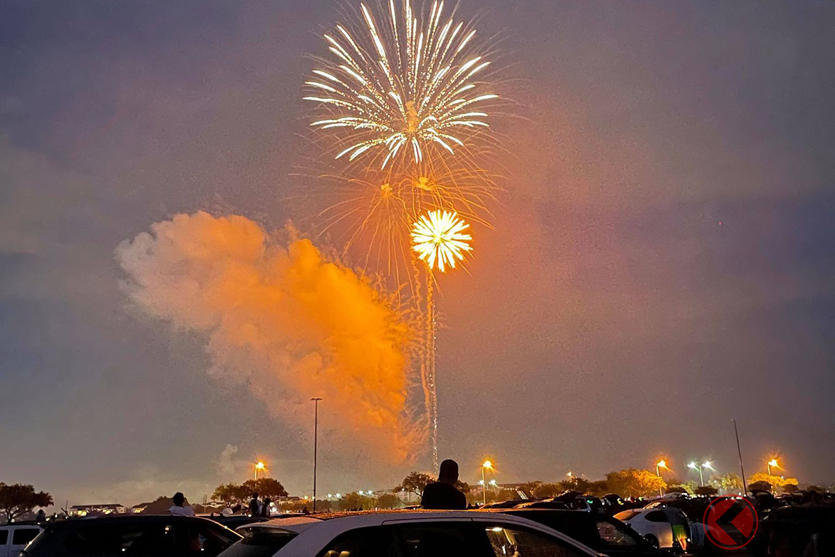 アメリカでは、独立記念日（7月4日）を含む数日間はお祭り騒ぎとなり、各地で大規模な花火がおこなわれる（画像提供：米国在住のA氏）