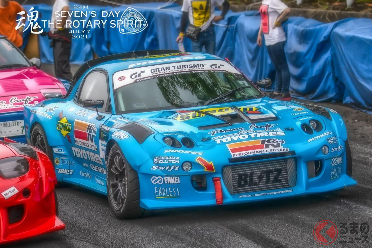 世界最高峰のドリフト競技に参戦するD1マシンもイベントに参加していた(画像提供:やばたんさん)