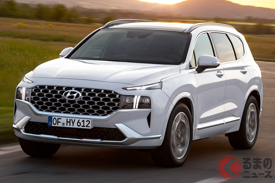 キラキラ顔suv 韓国の新型suv サンタフェ 265馬力phev搭載で発進 くるまのニュース