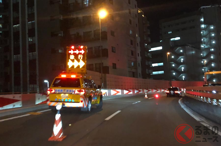 工事区間手前で追突事故が起きやすい