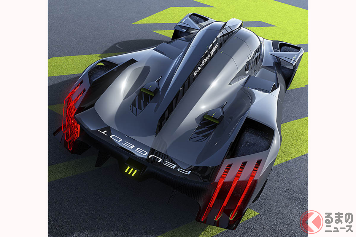 2022年のFIA世界耐久選手権(FIA WEC)でのデビューを目指して開発された最新世代ハイパーカー「プジョー9X8」のリアデザイン