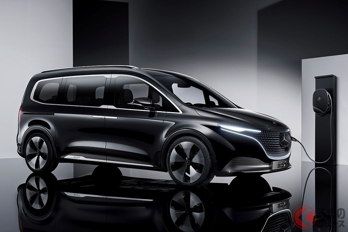 メルセデスのEV「EQシリーズ」は、今後すべてのセグメントに投入されていく予定だ。写真はコンパクトミニバンの「コンセプトEQT」