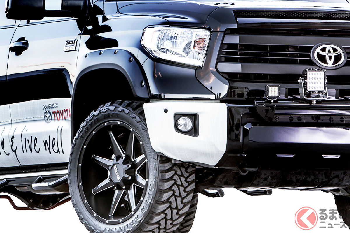 最強キャンプ車 5m超トヨタ タンドラ のゴツ顔パリピ仕様にファン注目 ビール飲んでプレステ可能 くるまのニュース 最強キャンプ車 5m超トヨタ タンドラ のゴツ顔パリピ仕様にファン注目 ビール飲んでプレステ可能 くるまのニュース