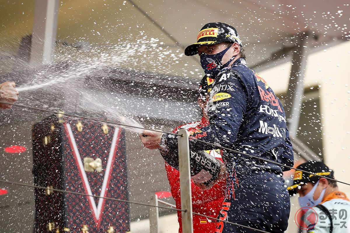 2021年F1第5戦、モナコGPで初優勝したマックス・フェルスタッペン選手。モナコでのホンダエンジンの優勝は1992年のアイルトン・セナ選手以来