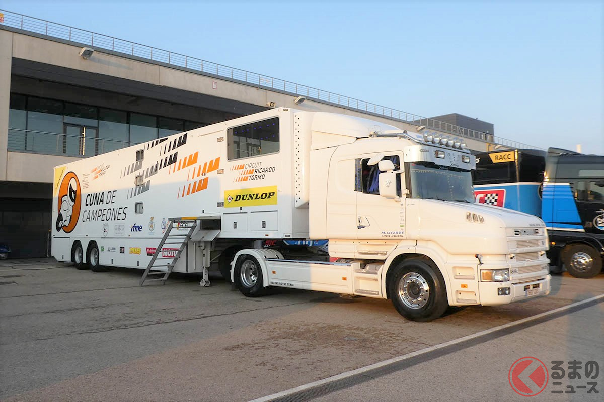 ヨーロッパのサーキットで使われているトレーラーハウス