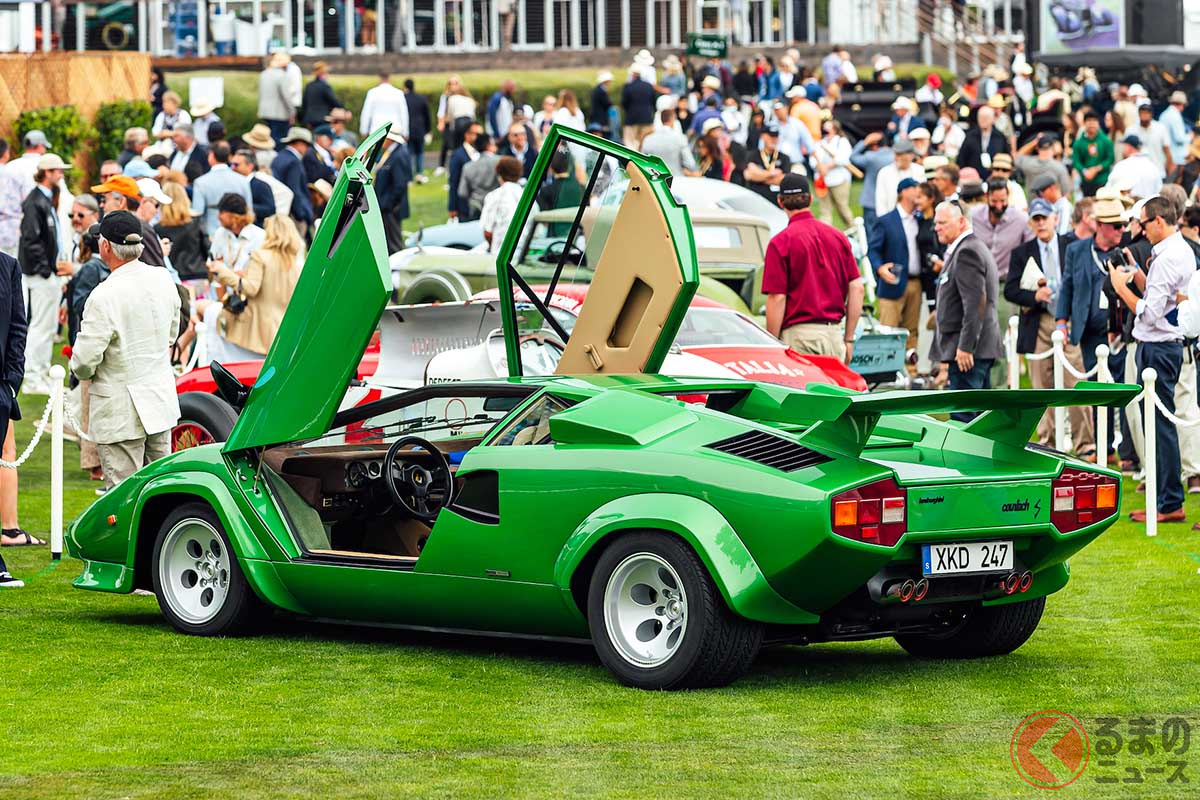 ペブルビーチ・コンクールでは「クラスS:50周年のランボルギーニ・カウンタック」が設定され、写真の「カウンタックLP400SシリーズIII」がクラス優勝した